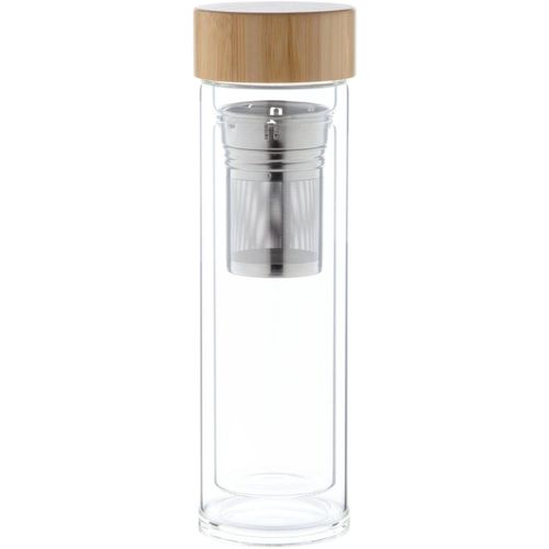Glas-Thermoflasche Andina (Art.-Nr. CA457998) - Doppelwandige Isolierflasche aus Borosil...