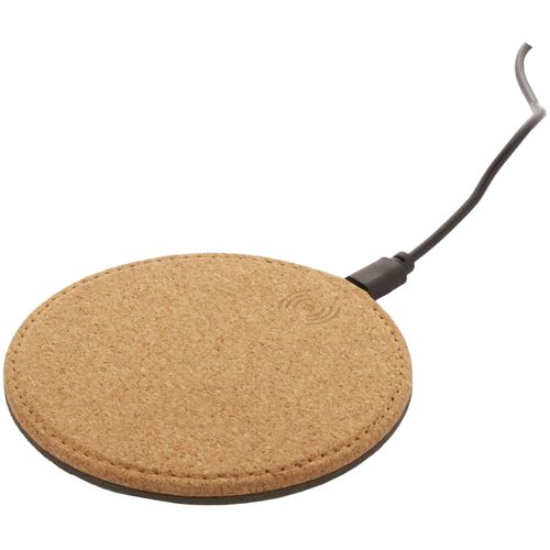 Wireless-Charger Querox (Art.-Nr. CA458045) - Wireless-Fast-Charger (10 W) mit natürl...