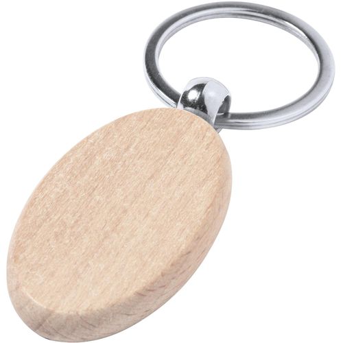Schlüsselanhänger Oval Pelton (Art.-Nr. CA460049) - Schlüsselanhänger aus natürlichem Buc...