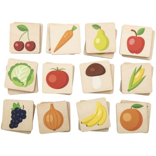 Memoryspiel, Obst und Gemüse Immermor (Art.-Nr. CA468416) - Memory-Spiel aus laminiertertem Birkenho...