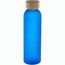 Glas-Trinkflasche Cloody (blau, natur) (Art.-Nr. CA469596)