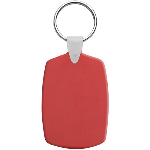 Schlüsselanhänger Slice (Art.-Nr. CA498910) - Rechteckiger Schlüsselanhänger aus Kun...