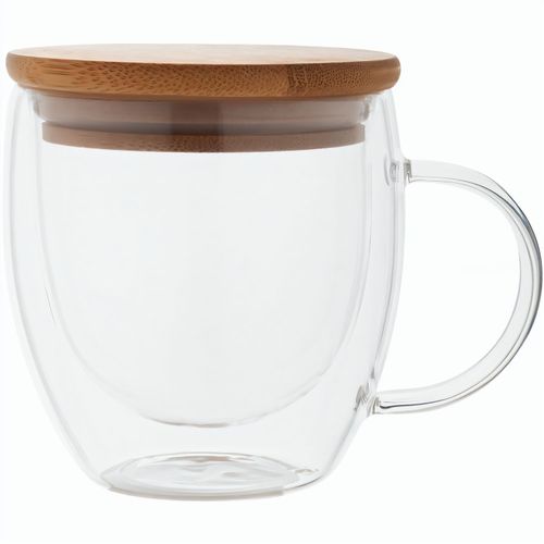 Thermotasse aus Glas Grobina Mini (Art.-Nr. CA501228) - Doppelwandige Thermotasse aus Borosilika...