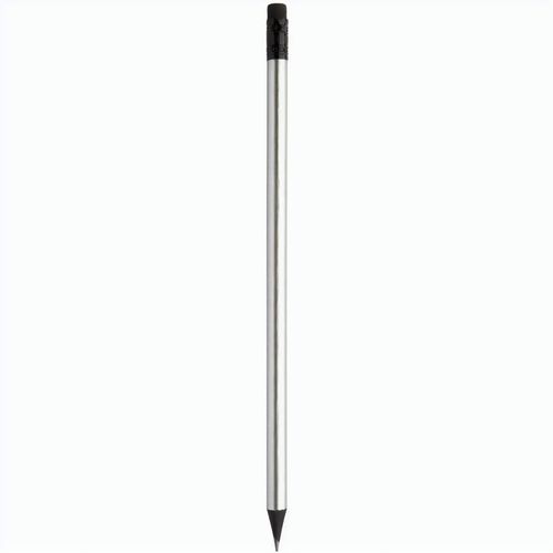 Bleistift Neplum (Art.-Nr. CA502610) - Schwarzer Holzbleistift mit Metallic-Fin...