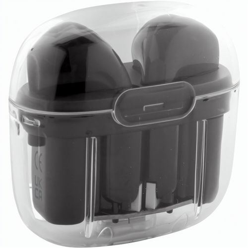 RABS Transparente Bluetooth-Ohrhörer Trance (Art.-Nr. CA537792) - Bluetooth-Ohrhörer aus recyceltem ABS-K...
