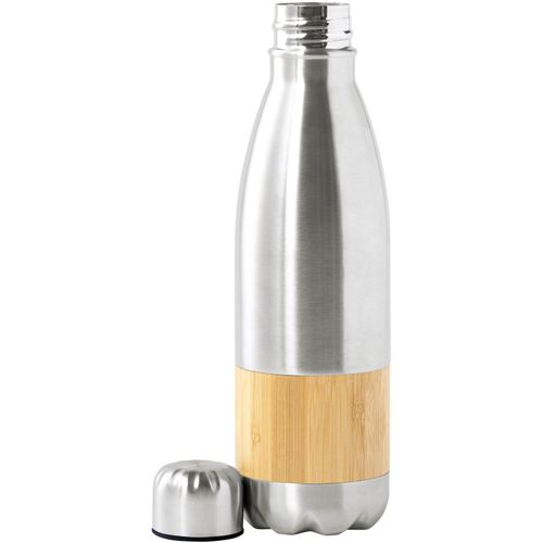 Trinkflasche Guiver (Art.-Nr. CA538941) - Trinkflasche aus Edelstahl mit Bambusein...