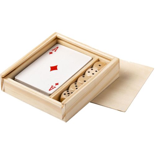 Spieleset Pelkat (Art.-Nr. CA547782) - Spielset in Holzbox mit Spielkarten...