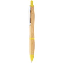 Bambus-Kugelschreiber Coldery (gelb, natur) (Art.-Nr. CA551839)