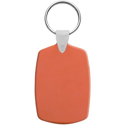 Schlüsselanhänger Slice (Art.-Nr. CA554774) - Rechteckiger Schlüsselanhänger aus Kun...