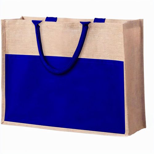 Strandtasche Cekon (Art.-Nr. CA558004) - Laminierte Strandtasche aus Jute mit...