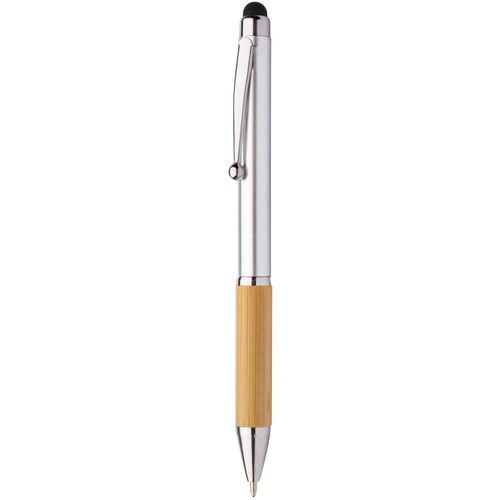 Touchpen mit Kugelschreiber Bollys (Art.-Nr. CA564785) - Dreh-Kugelschreiber/Touchpen mit Bambus-...