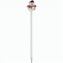 Bleistift mit Weihnachtsfigur, Schnemann Ramsvika (weiß) (Art.-Nr. CA566461)