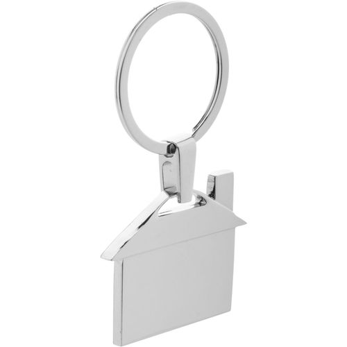 Schlüsselanhänger Dwell (Art.-Nr. CA573880) - Metall-Schlüsselanhänger in Hausfor...