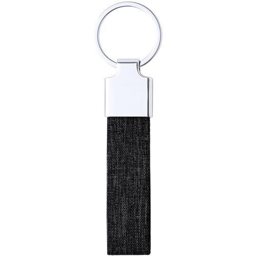 Schlüsselanhänger Branis (Art.-Nr. CA576280) - Metall-Schlüsselanhänger mit RPET Poly...