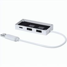 transparenter USB Hub Hevan (weiß) (Art.-Nr. CA579697)