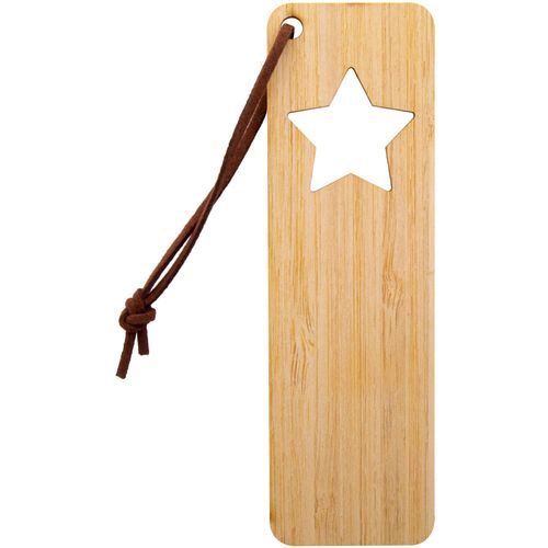 Weihnachtliches Lesezeichen Stern Xommark (Art.-Nr. CA594461) - Lesezeichen aus Bambussperrholz mit...