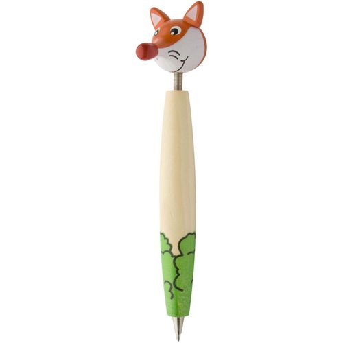 Kugelschreiber Fuchs Zoom (Art.-Nr. CA603107) - Holz-Kugelschreiber mit farbigem Schaft...