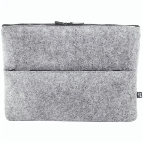 RPET-Filz-Laptoptasche Refelt Comp (Art.-Nr. CA616243) - Laptoptasche aus RPET Filz mit Reißvers...