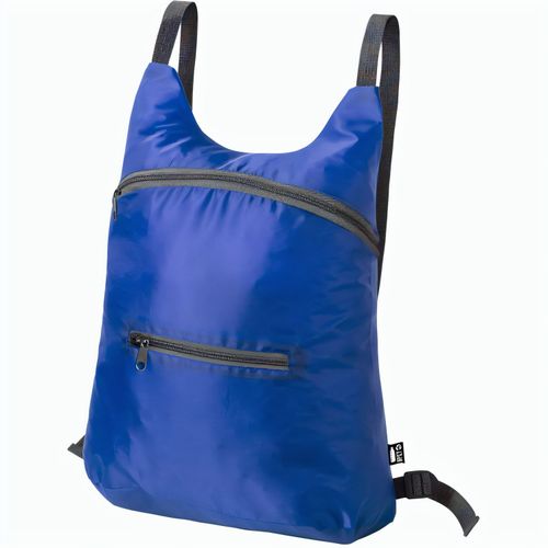 faltbarer RPET-Rucksack Brocky (Art.-Nr. CA618149) - Faltbarer RPET Rucksack mit Reißverschl...