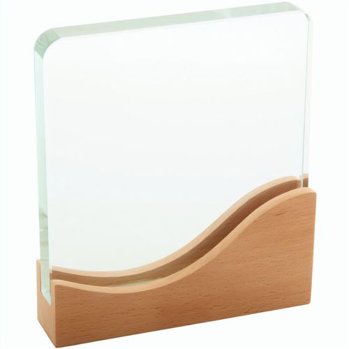 Trophäe Wavofi (Art.-Nr. CA619966) - Trophäe aus Glas mit Boden aus Bambus...