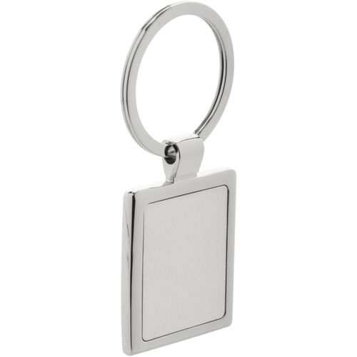 Schlüsselanhänger Rectangle (Art.-Nr. CA625292) - Metall-Schlüsselanhänger, einzeln ...