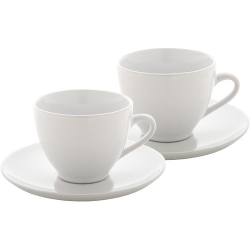Cappuccino-Set Typica (Art.-Nr. CA673707) - Cappuccinoset aus Keramik: 2 Tassen und...