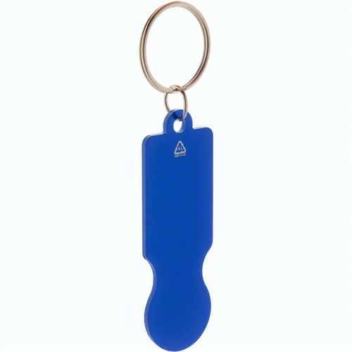 Schlüsselanhänger mit Einkaufswagenlöser RaluCart (Art.-Nr. CA676964) - Schlüsselanhänger aus recyceltem Alumi...