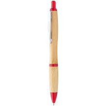 Bambus-Kugelschreiber Coldery (rot, natur) (Art.-Nr. CA679807)