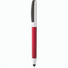 Touchpen mit Kugelschreiber  Fresno (rot, silber) (Art.-Nr. CA686097)