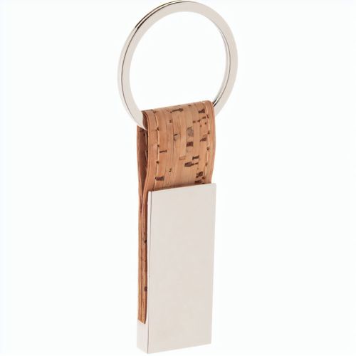Schlüsselanhänger Corry (Art.-Nr. CA690140) - Rechteckiger Schlüsselanhänger aus Met...