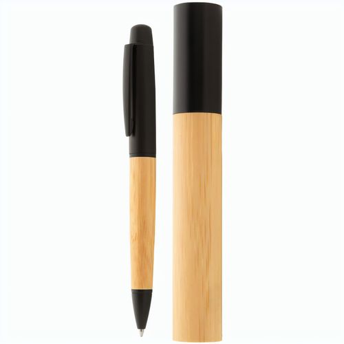Kugelschreiber Baduru (Art.-Nr. CA703717) - Eleganter, schwarzer Drehkugelschreiber...
