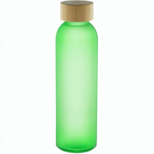 Glas-Trinkflasche Cloody (Art.-Nr. CA723304) - Trinkflasche aus gefrostetem Glas mit...