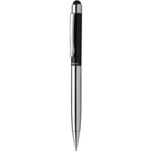 Touchpen mit Kugelschreiber  Yago (silber, schwarz) (Art.-Nr. CA731154)