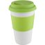 Coffee-To-Go-Becher Soft Touch (lindgrün, weiß) (Art.-Nr. CA732211)