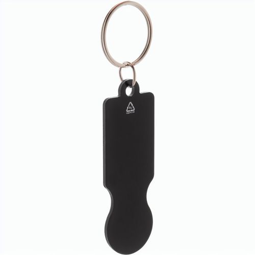Schlüsselanhänger mit Einkaufswagenlöser RaluCart (Art.-Nr. CA739872) - Schlüsselanhänger aus recyceltem Alumi...