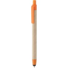 Touchpen mit Kugelschreiber  Tempe (natur, orange) (Art.-Nr. CA767506)