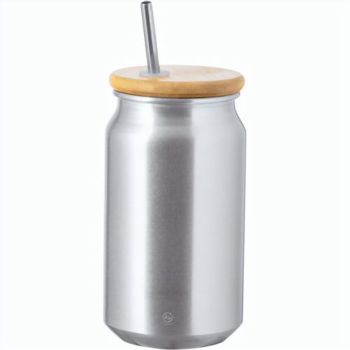 Einmachglas-Tasse Audrey (Art.-Nr. CA785313) - Einmachglas-Tasse aus Aluminium mit...