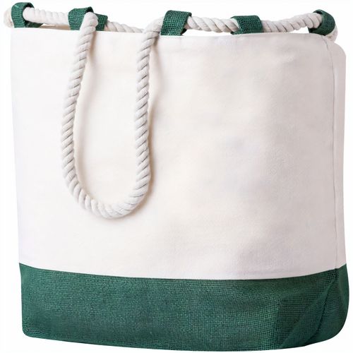 Strandtasche Belesi (Art.-Nr. CA794878) - Zweifarbige Strandtasche aus Jute und...