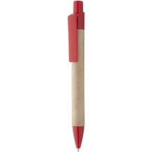 Umweltfreundlicher Kugelschreiber Reflat (natur, rot) (Art.-Nr. CA825574)