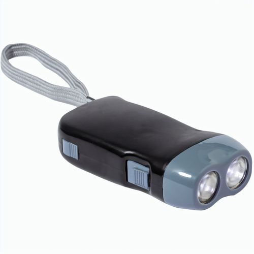 Dynamo-Taschenlampe Sena (Art.-Nr. CA838515) - Dynamo-Taschenlampe mit 2 LEDs, Gehäuse...