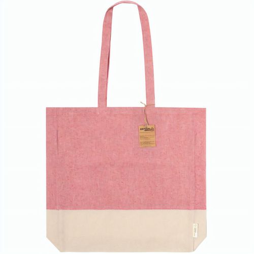 Baumwolltasche Kauna (Art.-Nr. CA853105) - Zweifarbige Einkaufstasche mit Seitenfal...