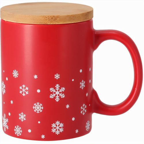 Weihnachtstasse Helogran (Art.-Nr. CA864447) - Keramiktasse mit Schneeflockenmotiv und...