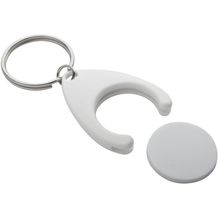 Schlüsselanhänger mit Einkaufswagen-Chip Nelly (weiß) (Art.-Nr. CA871845)