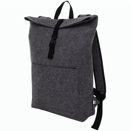 RPET-Filz-Rucksack Refelt Roll (Art.-Nr. CA871872) - Rolltop-Rucksack aus RPET Filz mit...