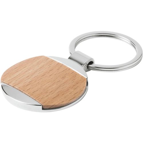 Schlüsselanhänger Vitolok (Art.-Nr. CA876840) - Schlüsselanhänger aus Holz und Metall.