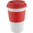 Coffee-To-Go-Becher Soft Touch (rot, weiß) (Art.-Nr. CA883193)