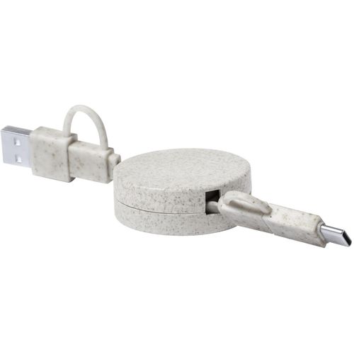 USB-Ladekabel Yarely (Art.-Nr. CA897805) - Teleskop-USB-Ladekabel aus recyceltem...