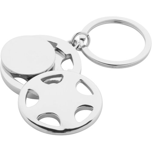 Schlüsselanhänger Dromo (Art.-Nr. CA909332) - Metall-Schlüsselanhänger in Form eines...