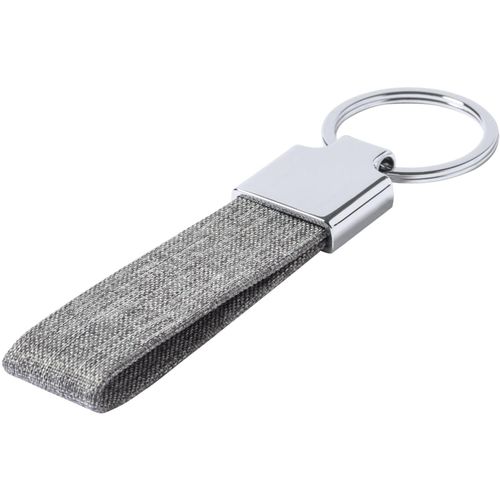 Schlüsselanhänger Branis (Art.-Nr. CA910879) - Metall-Schlüsselanhänger mit RPET Poly...