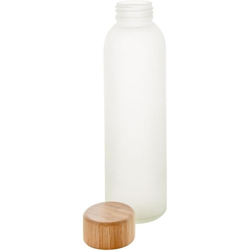 Glas-Trinkflasche Cloody (Art.-Nr. CA920367) - Trinkflasche aus gefrostetem Glas mit...